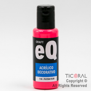 ACRIL.DECOR.EQ 718 FUCSIA FLUO 50ML X 6 UNIDADES